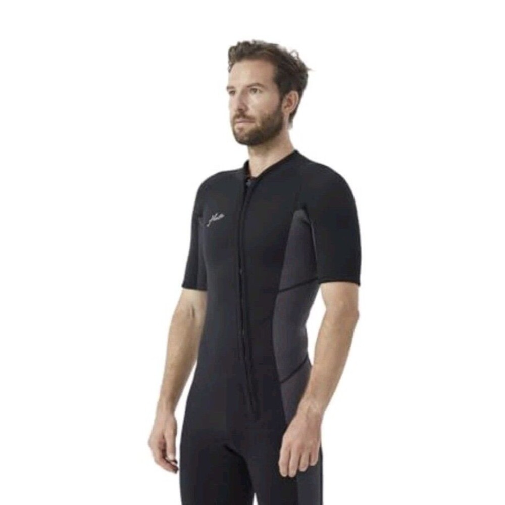 Hevto Men Wetsuits 3/2mm Neoprene Wet Suit Back Front Zip in Cold Water for Surf